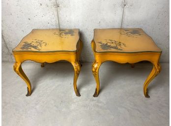 Pair Of Vintage Chinoiserie End Tables