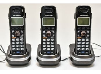 Set Of Three Panasonic Cordless Telephones