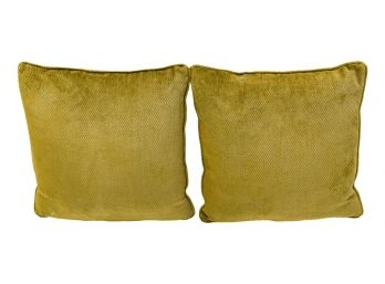 Pair Of Green Throw Pillows