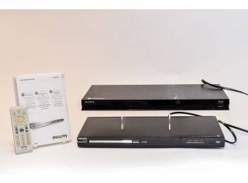 Sony Blu Ray Disc Player (model BDP-S370) And Phillips DVD Video Player (Model DVP5982)