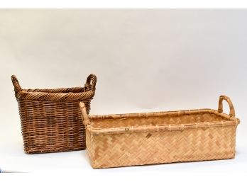 Pair Of Wicker Baskets