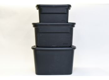 Set Of Three Container Store Storage Bins