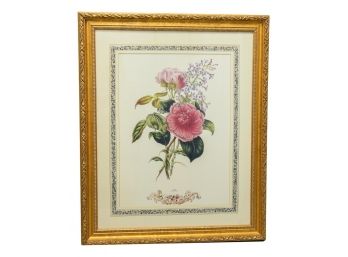 Gilt Wood Floral 'lilac' Framed Print