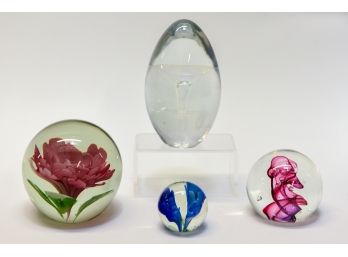 Collection Of Art Glass Paperweights - Eickholt 1990, Karg And More