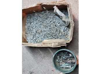 40 Pounds Of Assorted Nails. Vintage But Unused. Most Are 3/4' Or 1 5/8' With 716' Diameter Heads