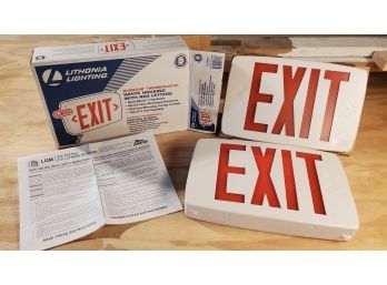 Unused - New In Original Box - LED Office/ Shop EXIT Signs.