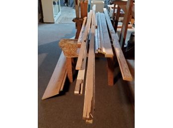 Treasure Chest Of 30 Pieces Of Lumber - Some New With Tags - Planks, Posts, Trim Molding