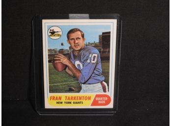 1968 Topps NY Giants HOFer Fran Tarkenton Football Card