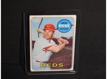 1969 Topps Cincinnati Reds HOFer Pete Rose Baseball Card