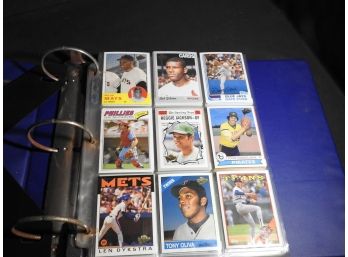 Binder Full Of Topps Tribute Cards