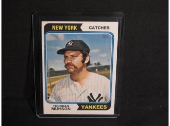 1974 Topps NY Yankees HOFer Thurman Munson Baseball Card