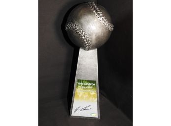 Signed Jose Conseco Baseball Trophy With COA