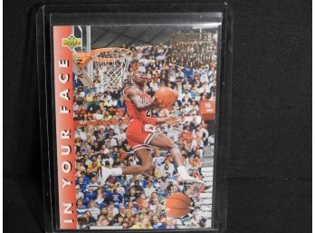 1992 Upper Deck In Your Face Michael Jordan Card