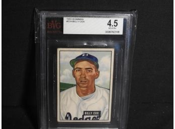 Graded VG EX 1951 Bowman Billy Cox Baseball Card