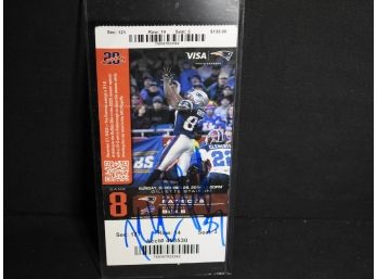 Signed Rob Gronkowski New England Patriots Football Game Ticket