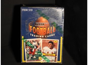 Sealed Box Of 1992 Fleer 36 Pack Football Cards