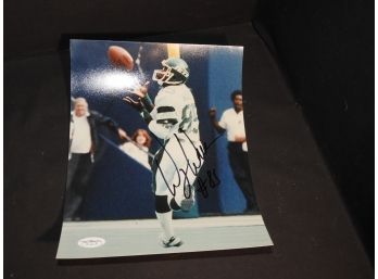 Signed 8 X 10 Photo Of Wesley Walker Of The Philadelphia Eagles With JSA COA Sticker