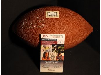 RARE Signer Signed Dallas Cowboys Nate Newton Full Size Football With COA