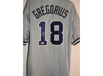 Signed NY Yankees Star DIDI Gregorius Baseball Jersey With COA