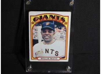 1972 Topps HOFer Willie Mays Baseball Card In Screw Down