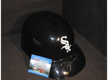 RARE Signed Michael Jordan White Sox Batting Helmet With COA Matching Numbers