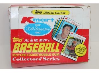 Full Case Box Of 24 1982 K Mart Classic Baseball Legends And MVP Sets With Mantle