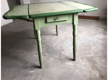 Vintage Green Metal Kitchen Table