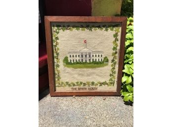 The White House Framed Needlepoint