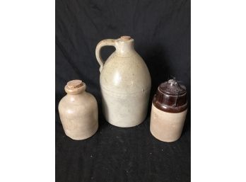 Antique Pottery Crock Jugs