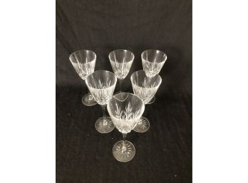 6 Fine Crystal Wine Glasses