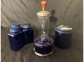 Vintage Shakers, Canister And Beater