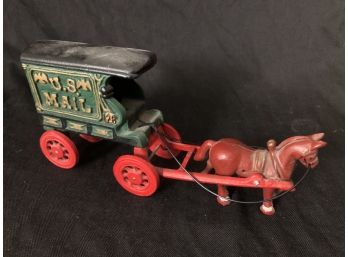 Cast Iron Horse And Wagon