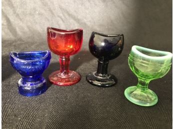 Four Vintage Eye Wash Cups And 2 Hats