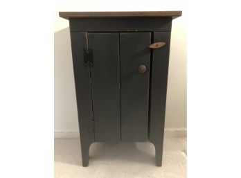 Primitive Style Hall Table With Cupboard Door