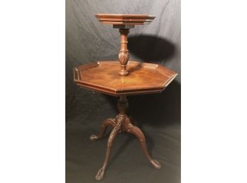 Two Tier Octagonal Tray Occasional Table