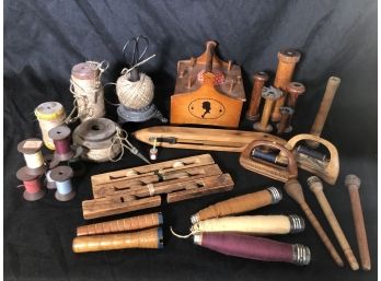 Antique Sewing Items, Display