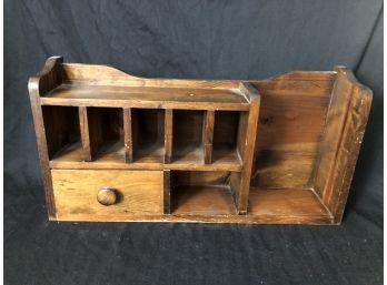 Vintage Wood Organizer Caddy