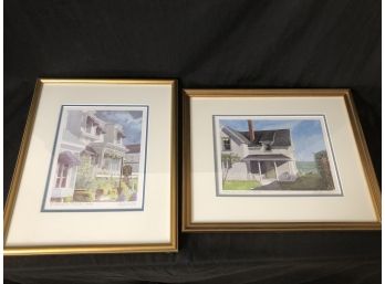 2 Signed Watercolors, The White Wind Inn & Summers Day, Provincetown, Signed NEKennedy