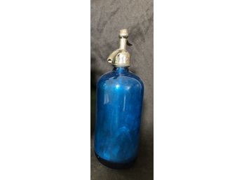 Vintage Blue Seltzer Water