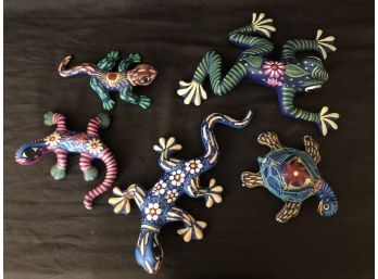 Hand Painted Clay Garden Critters