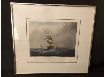 Framed Print Homeward Bound Passing The Light Ship - Liverpool