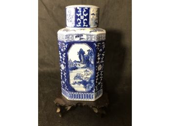 Lidded Octagon Jar