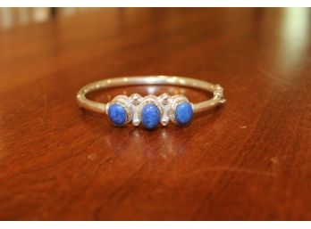 925 Sterling Bracelet With Blue Stones