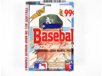 Packs - 1988 Donruss 1 Pack Of 38 Cards And 6 Stan Musial Puzzle Pieces