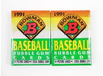 Packs - 1991 Bowman 2 Packs 14 Cards Per Pack