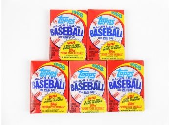 Packs - 1988 Topps 5 Packs 15 Cards Per Pack