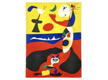 Original Joan Miro Color Lithograph Titled Lete (Summer) From 1938 Verve Magazine Mourlot