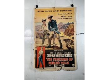 The Treasure Of Poncho Villa Vintage Folded One Sheet Movie Poster