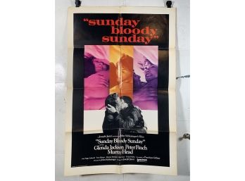 Sunday Bloody Sunday Vintage Folded One Sheet Movie Poster