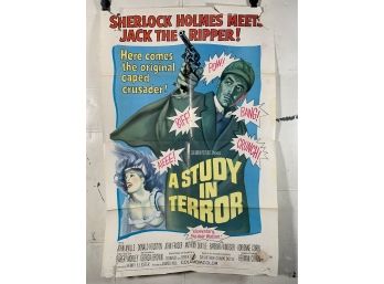 A Study In Terror Vintage Folded One Sheet Movie Poster